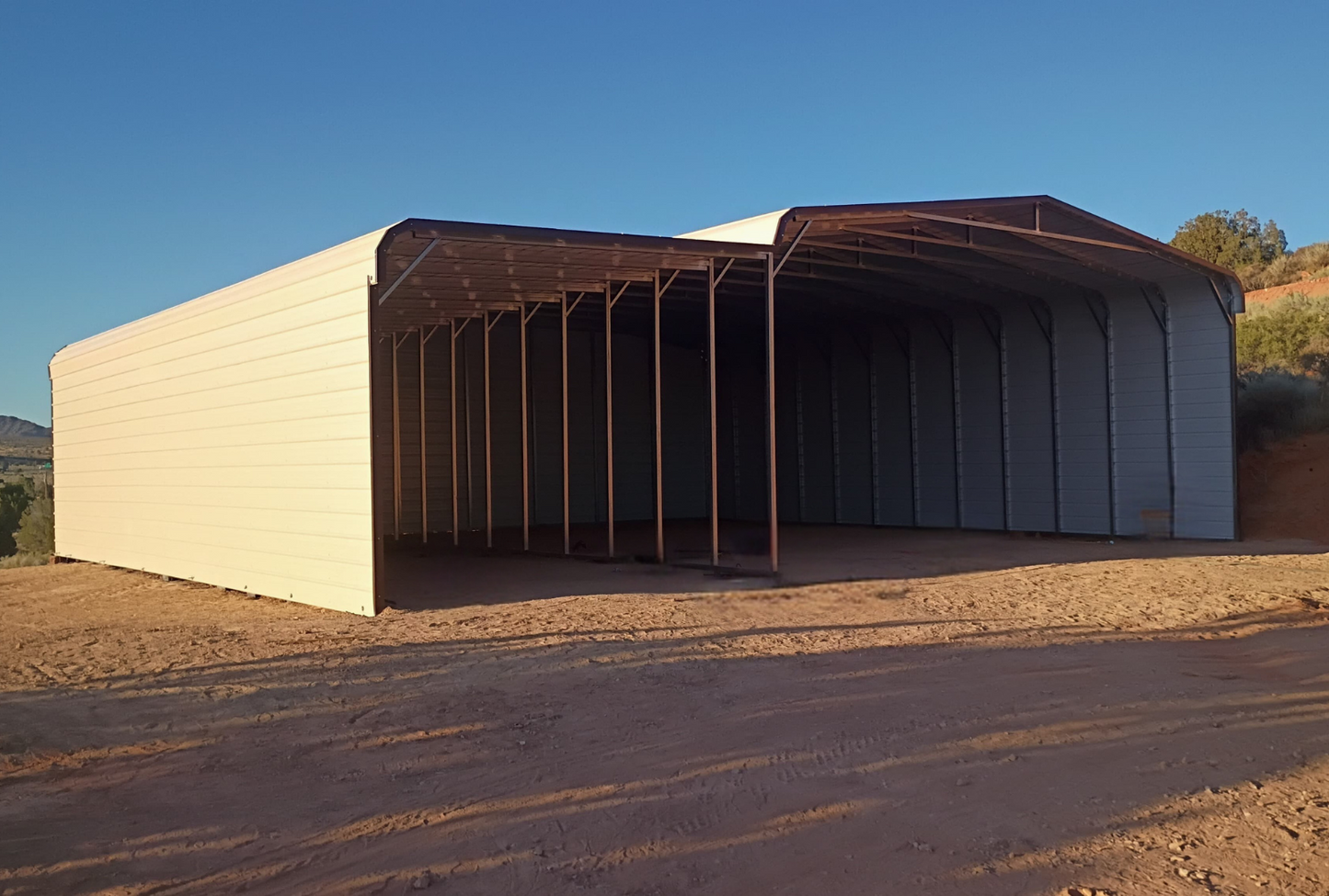 45'x45'x12'/12'-10' Barn Style Steel Building With Vertical Roof | ASB-2025-00029