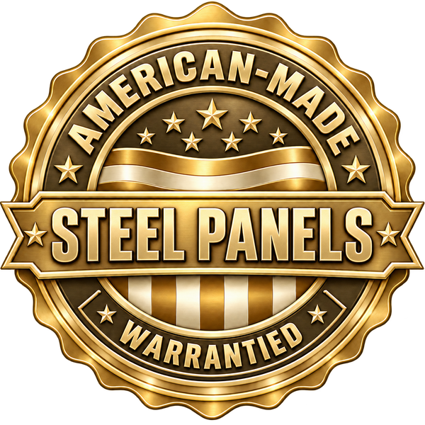 American-made steel panels warranty seal