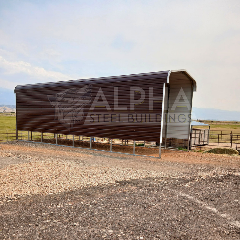 Completed steel building by Alpha Steel Buildings