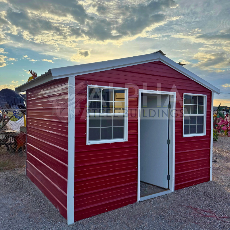 Completed steel building by Alpha Steel Buildings
