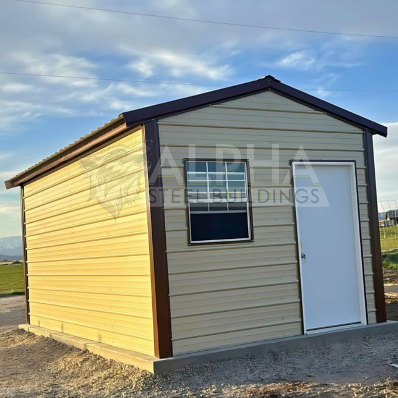 Completed steel building by Alpha Steel Buildings